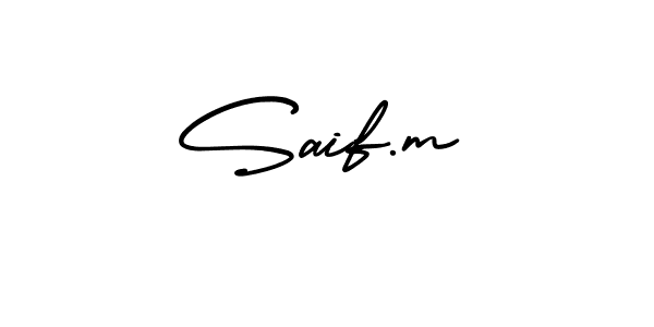 It looks lik you need a new signature style for name Saif.m. Design unique handwritten (AmerikaSignatureDemo-Regular) signature with our free signature maker in just a few clicks. Saif.m signature style 3 images and pictures png