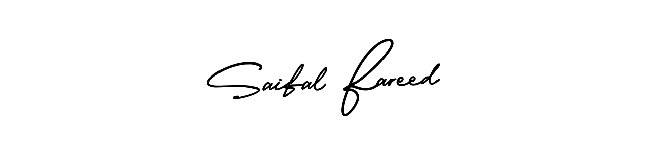 Make a short Saifal Fareed signature style. Manage your documents anywhere anytime using AmerikaSignatureDemo-Regular. Create and add eSignatures, submit forms, share and send files easily. Saifal Fareed signature style 3 images and pictures png