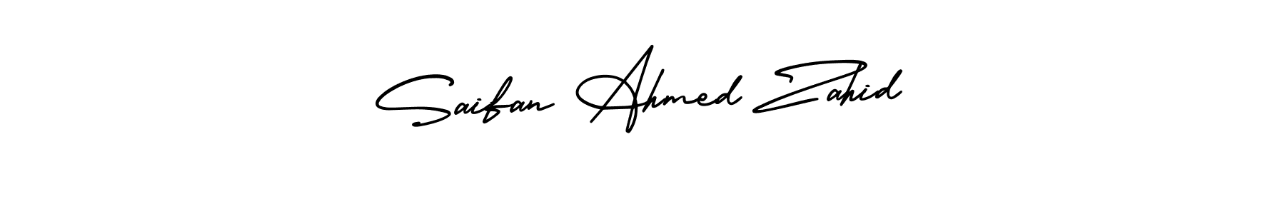 Also You can easily find your signature by using the search form. We will create Saifan Ahmed Zahid name handwritten signature images for you free of cost using AmerikaSignatureDemo-Regular sign style. Saifan Ahmed Zahid signature style 3 images and pictures png