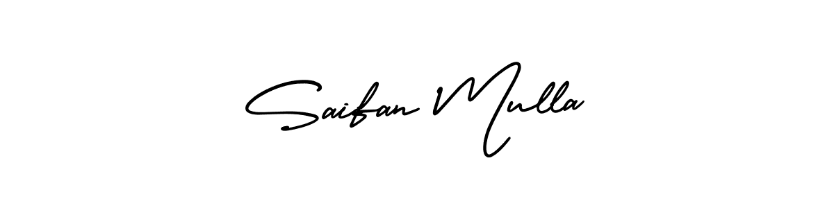 Make a beautiful signature design for name Saifan Mulla. With this signature (AmerikaSignatureDemo-Regular) style, you can create a handwritten signature for free. Saifan Mulla signature style 3 images and pictures png