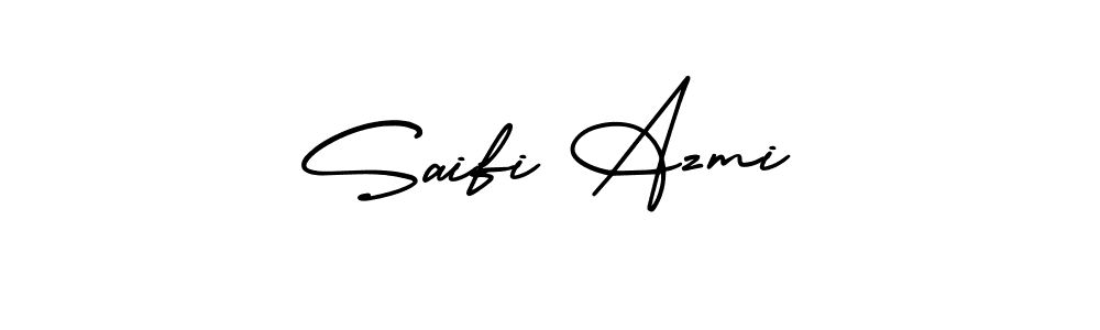 Design your own signature with our free online signature maker. With this signature software, you can create a handwritten (AmerikaSignatureDemo-Regular) signature for name Saifi Azmi. Saifi Azmi signature style 3 images and pictures png