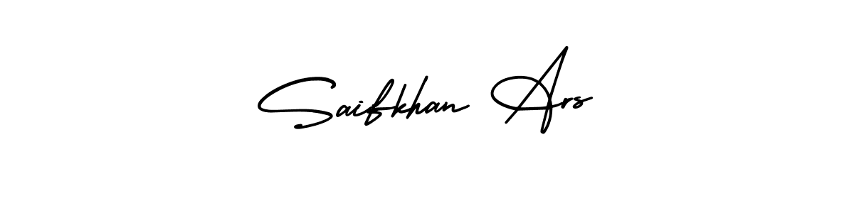 Saifkhan Ars stylish signature style. Best Handwritten Sign (AmerikaSignatureDemo-Regular) for my name. Handwritten Signature Collection Ideas for my name Saifkhan Ars. Saifkhan Ars signature style 3 images and pictures png