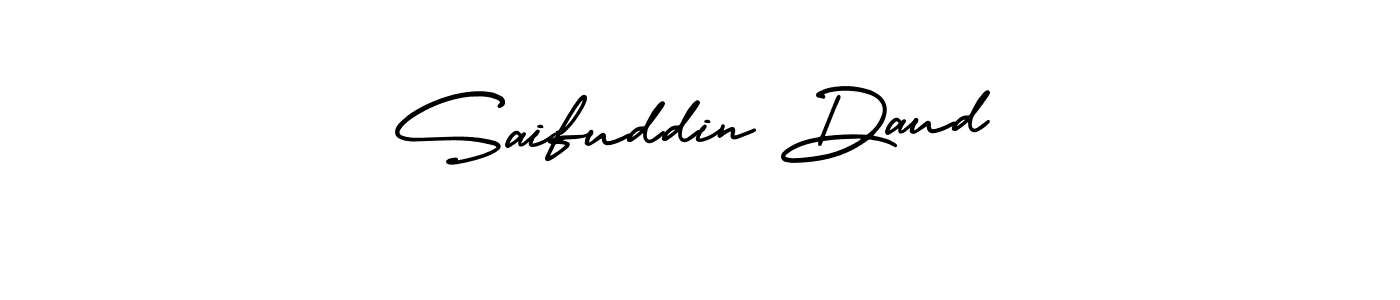 Check out images of Autograph of Saifuddin Daud name. Actor Saifuddin Daud Signature Style. AmerikaSignatureDemo-Regular is a professional sign style online. Saifuddin Daud signature style 3 images and pictures png