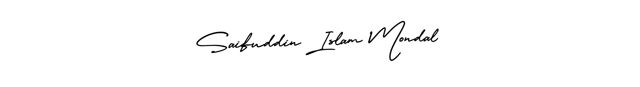 Make a beautiful signature design for name Saifuddin Islam Mondal. With this signature (AmerikaSignatureDemo-Regular) style, you can create a handwritten signature for free. Saifuddin Islam Mondal signature style 3 images and pictures png