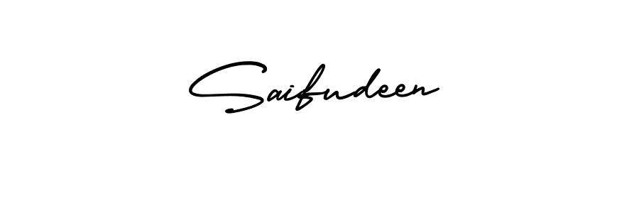 The best way (AmerikaSignatureDemo-Regular) to make a short signature is to pick only two or three words in your name. The name Saifudeen include a total of six letters. For converting this name. Saifudeen signature style 3 images and pictures png