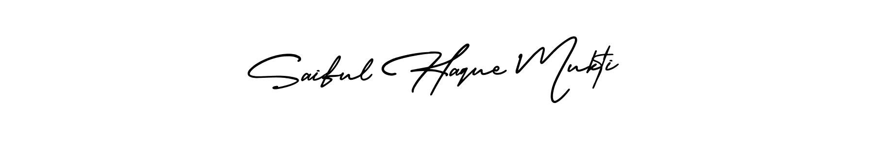 Design your own signature with our free online signature maker. With this signature software, you can create a handwritten (AmerikaSignatureDemo-Regular) signature for name Saiful Haque Mukti. Saiful Haque Mukti signature style 3 images and pictures png