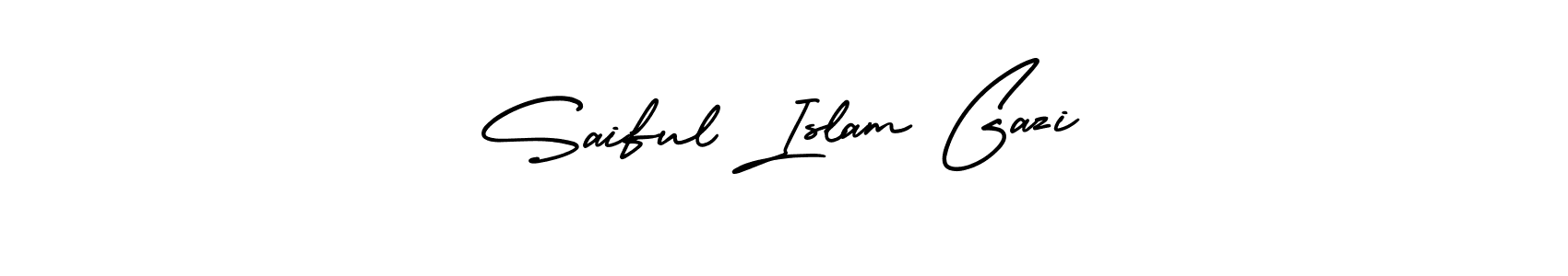 Design your own signature with our free online signature maker. With this signature software, you can create a handwritten (AmerikaSignatureDemo-Regular) signature for name Saiful Islam Gazi. Saiful Islam Gazi signature style 3 images and pictures png