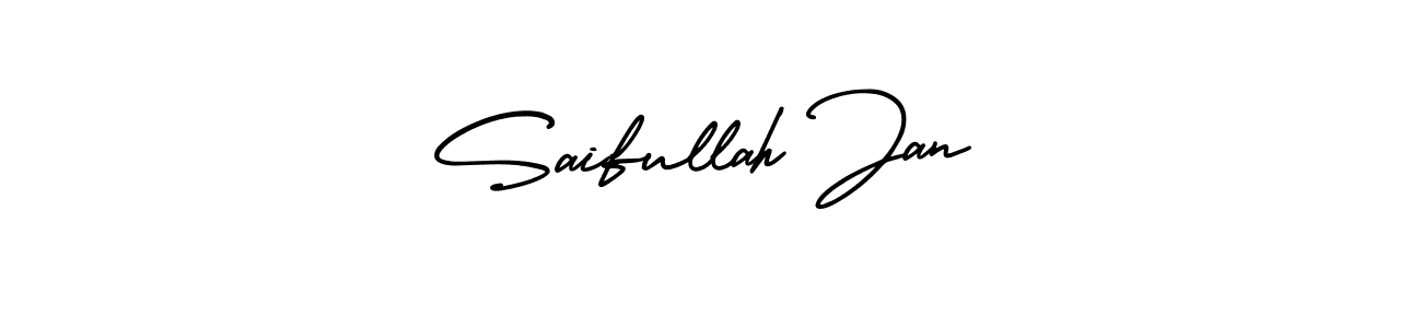 How to make Saifullah Jan signature? AmerikaSignatureDemo-Regular is a professional autograph style. Create handwritten signature for Saifullah Jan name. Saifullah Jan signature style 3 images and pictures png