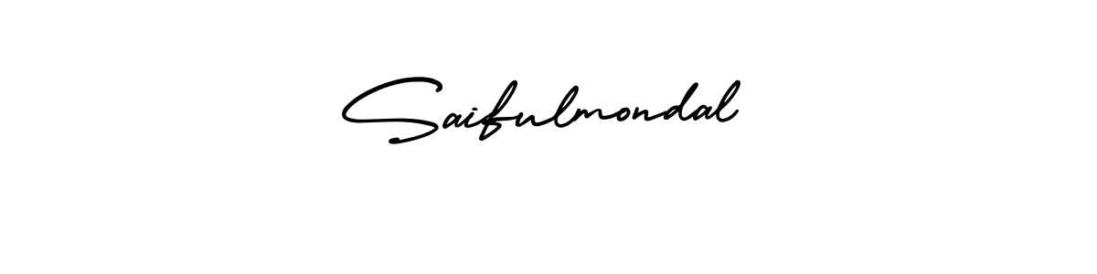 Make a beautiful signature design for name Saifulmondal. With this signature (AmerikaSignatureDemo-Regular) style, you can create a handwritten signature for free. Saifulmondal signature style 3 images and pictures png