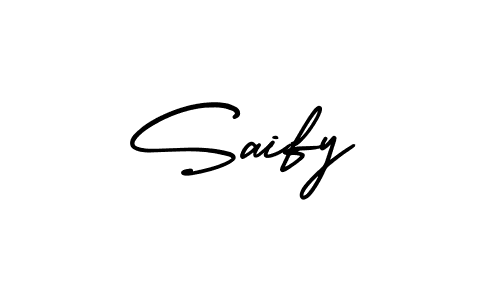 Saify stylish signature style. Best Handwritten Sign (AmerikaSignatureDemo-Regular) for my name. Handwritten Signature Collection Ideas for my name Saify. Saify signature style 3 images and pictures png