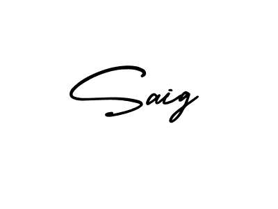 This is the best signature style for the Saig name. Also you like these signature font (AmerikaSignatureDemo-Regular). Mix name signature. Saig signature style 3 images and pictures png