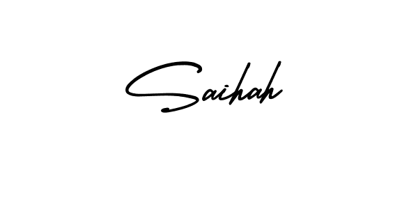 How to Draw Saihah signature style? AmerikaSignatureDemo-Regular is a latest design signature styles for name Saihah. Saihah signature style 3 images and pictures png