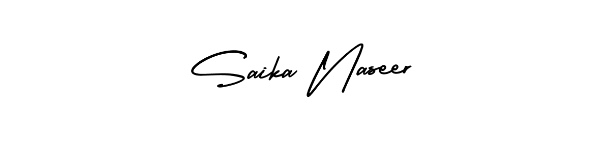 How to make Saika Naseer name signature. Use AmerikaSignatureDemo-Regular style for creating short signs online. This is the latest handwritten sign. Saika Naseer signature style 3 images and pictures png