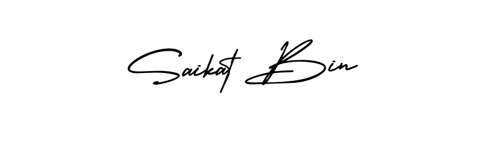 Make a beautiful signature design for name Saikat Bin. Use this online signature maker to create a handwritten signature for free. Saikat Bin signature style 3 images and pictures png