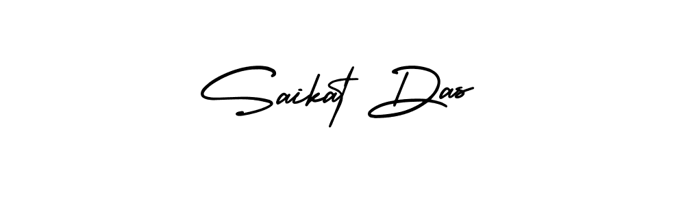 How to make Saikat Das name signature. Use AmerikaSignatureDemo-Regular style for creating short signs online. This is the latest handwritten sign. Saikat Das signature style 3 images and pictures png