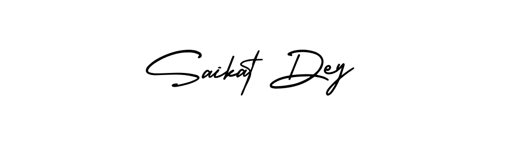 The best way (AmerikaSignatureDemo-Regular) to make a short signature is to pick only two or three words in your name. The name Saikat Dey include a total of six letters. For converting this name. Saikat Dey signature style 3 images and pictures png