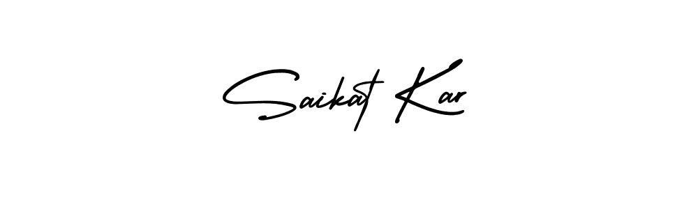 How to make Saikat Kar name signature. Use AmerikaSignatureDemo-Regular style for creating short signs online. This is the latest handwritten sign. Saikat Kar signature style 3 images and pictures png