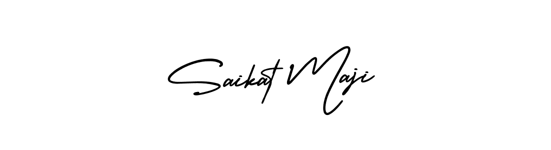 Use a signature maker to create a handwritten signature online. With this signature software, you can design (AmerikaSignatureDemo-Regular) your own signature for name Saikat Maji. Saikat Maji signature style 3 images and pictures png