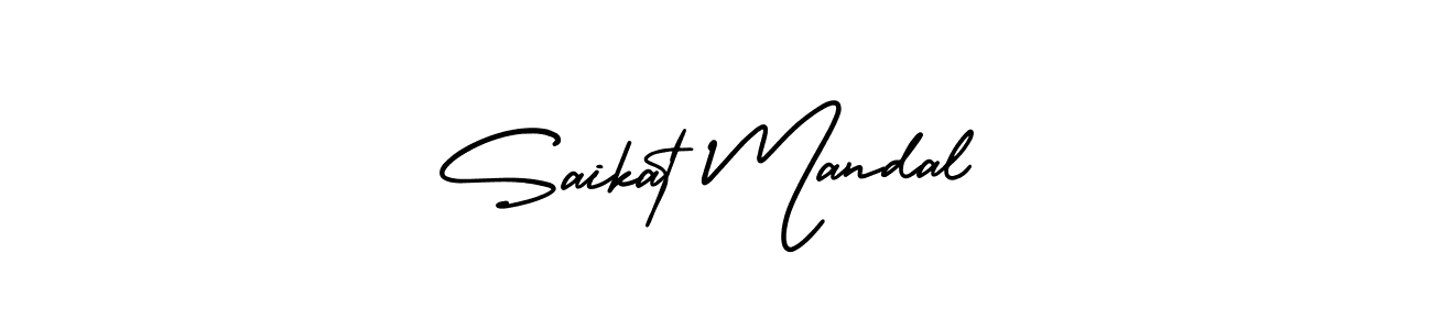 Saikat Mandal stylish signature style. Best Handwritten Sign (AmerikaSignatureDemo-Regular) for my name. Handwritten Signature Collection Ideas for my name Saikat Mandal. Saikat Mandal signature style 3 images and pictures png