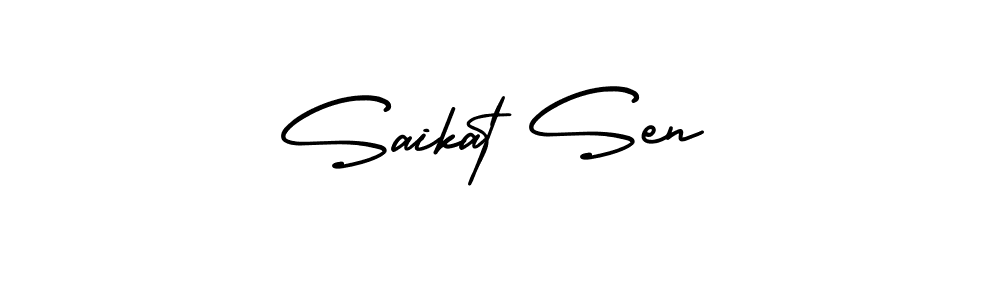 Similarly AmerikaSignatureDemo-Regular is the best handwritten signature design. Signature creator online .You can use it as an online autograph creator for name Saikat Sen. Saikat Sen signature style 3 images and pictures png
