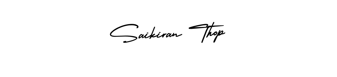 Also we have Saikiran Thop name is the best signature style. Create professional handwritten signature collection using AmerikaSignatureDemo-Regular autograph style. Saikiran Thop signature style 3 images and pictures png