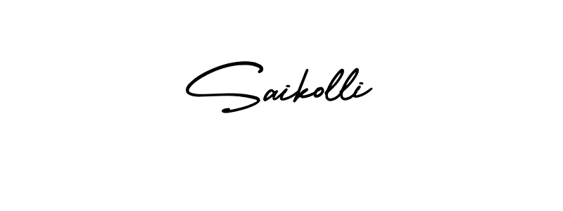 Use a signature maker to create a handwritten signature online. With this signature software, you can design (AmerikaSignatureDemo-Regular) your own signature for name Saikolli. Saikolli signature style 3 images and pictures png