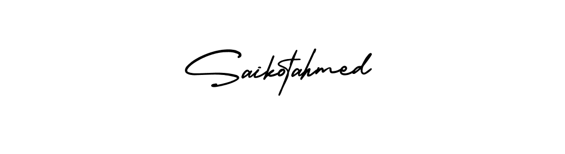 The best way (AmerikaSignatureDemo-Regular) to make a short signature is to pick only two or three words in your name. The name Saikotahmed include a total of six letters. For converting this name. Saikotahmed signature style 3 images and pictures png