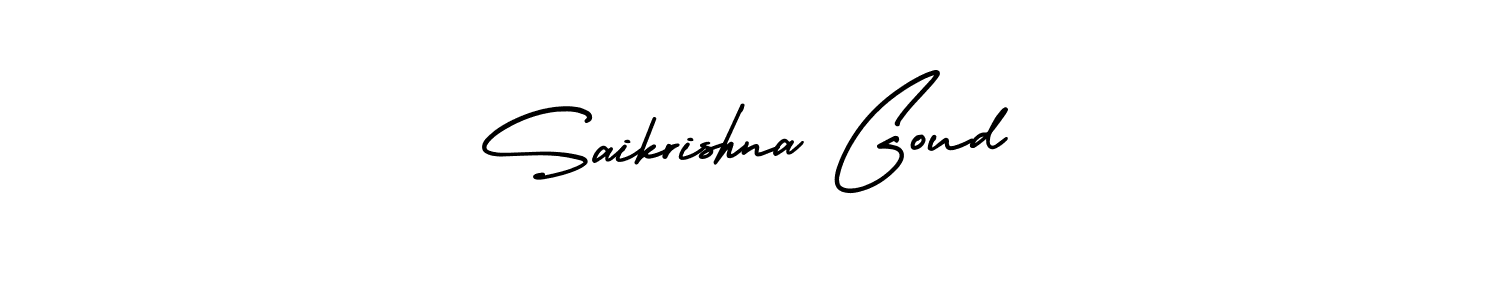 It looks lik you need a new signature style for name Saikrishna Goud. Design unique handwritten (AmerikaSignatureDemo-Regular) signature with our free signature maker in just a few clicks. Saikrishna Goud signature style 3 images and pictures png