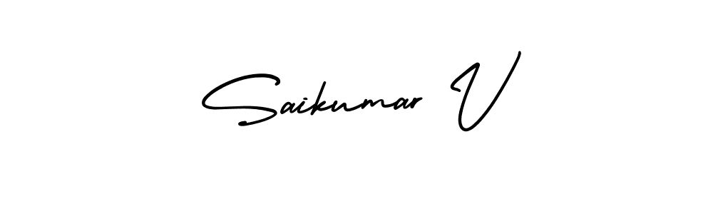 Make a beautiful signature design for name Saikumar V. Use this online signature maker to create a handwritten signature for free. Saikumar V signature style 3 images and pictures png