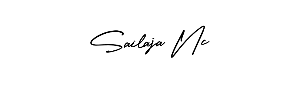 How to make Sailaja Nc signature? AmerikaSignatureDemo-Regular is a professional autograph style. Create handwritten signature for Sailaja Nc name. Sailaja Nc signature style 3 images and pictures png