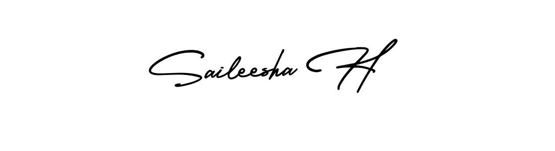 Make a beautiful signature design for name Saileesha H. With this signature (AmerikaSignatureDemo-Regular) style, you can create a handwritten signature for free. Saileesha H signature style 3 images and pictures png