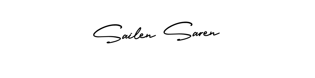 Design your own signature with our free online signature maker. With this signature software, you can create a handwritten (AmerikaSignatureDemo-Regular) signature for name Sailen Saren. Sailen Saren signature style 3 images and pictures png