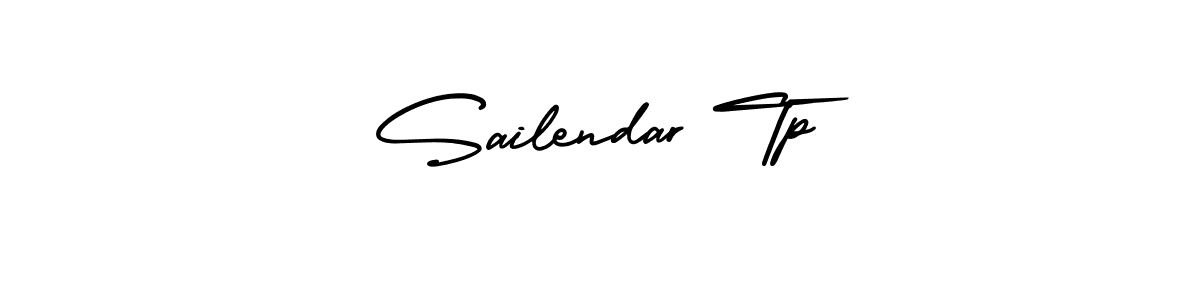 Sailendar Tp stylish signature style. Best Handwritten Sign (AmerikaSignatureDemo-Regular) for my name. Handwritten Signature Collection Ideas for my name Sailendar Tp. Sailendar Tp signature style 3 images and pictures png