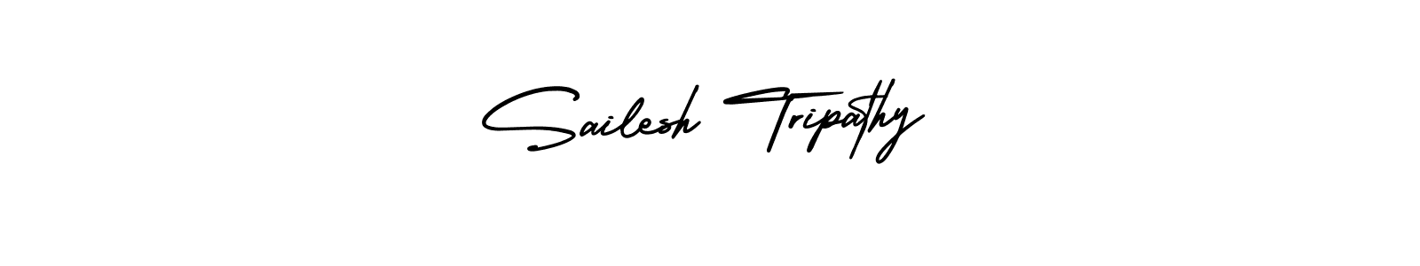 The best way (AmerikaSignatureDemo-Regular) to make a short signature is to pick only two or three words in your name. The name Sailesh Tripathy include a total of six letters. For converting this name. Sailesh Tripathy signature style 3 images and pictures png