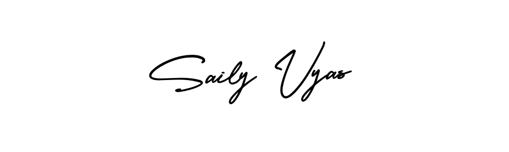 It looks lik you need a new signature style for name Saily Vyas. Design unique handwritten (AmerikaSignatureDemo-Regular) signature with our free signature maker in just a few clicks. Saily Vyas signature style 3 images and pictures png