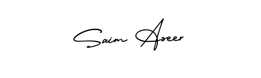 Create a beautiful signature design for name Saim Aseer. With this signature (AmerikaSignatureDemo-Regular) fonts, you can make a handwritten signature for free. Saim Aseer signature style 3 images and pictures png