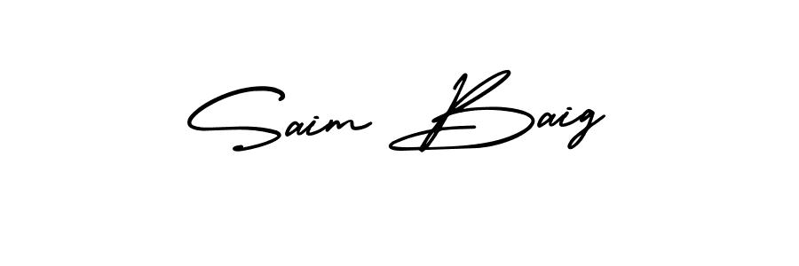 AmerikaSignatureDemo-Regular is a professional signature style that is perfect for those who want to add a touch of class to their signature. It is also a great choice for those who want to make their signature more unique. Get Saim Baig name to fancy signature for free. Saim Baig signature style 3 images and pictures png