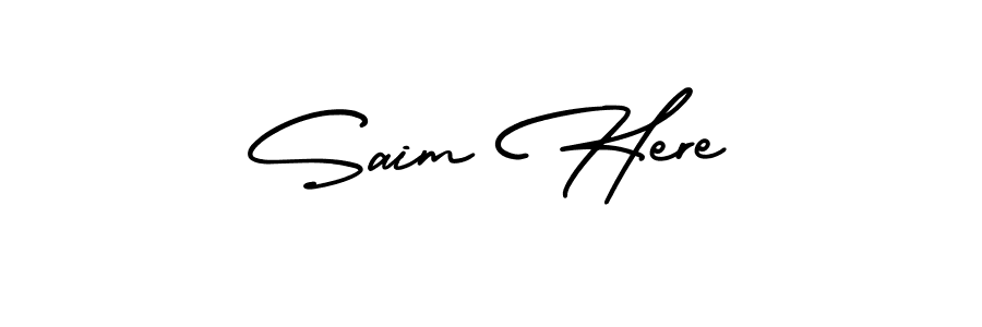 You can use this online signature creator to create a handwritten signature for the name Saim Here. This is the best online autograph maker. Saim Here signature style 3 images and pictures png