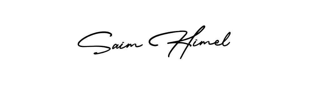 How to Draw Saim Himel signature style? AmerikaSignatureDemo-Regular is a latest design signature styles for name Saim Himel. Saim Himel signature style 3 images and pictures png