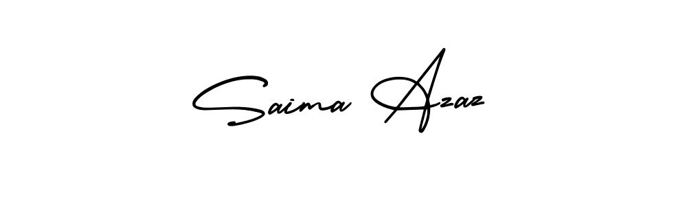 Design your own signature with our free online signature maker. With this signature software, you can create a handwritten (AmerikaSignatureDemo-Regular) signature for name Saima Azaz. Saima Azaz signature style 3 images and pictures png