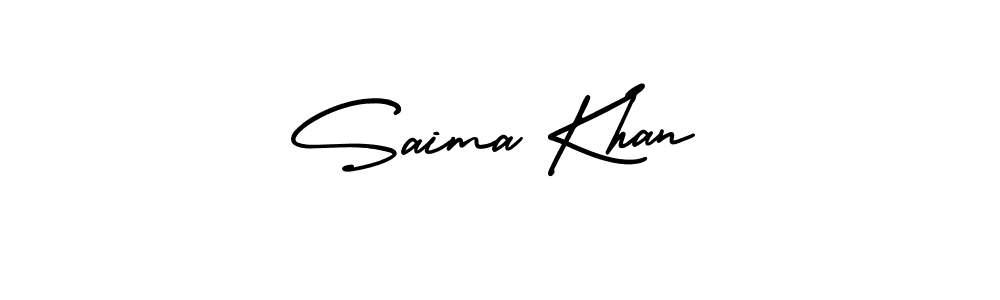 Make a short Saima Khan signature style. Manage your documents anywhere anytime using AmerikaSignatureDemo-Regular. Create and add eSignatures, submit forms, share and send files easily. Saima Khan signature style 3 images and pictures png