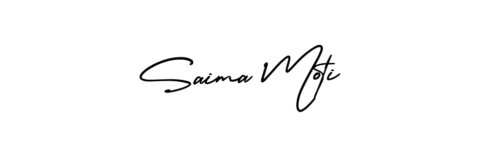 See photos of Saima Moti official signature by Spectra . Check more albums & portfolios. Read reviews & check more about AmerikaSignatureDemo-Regular font. Saima Moti signature style 3 images and pictures png