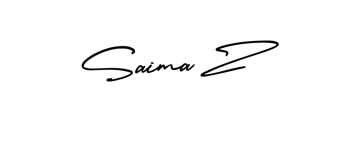 Also You can easily find your signature by using the search form. We will create Saima Z name handwritten signature images for you free of cost using AmerikaSignatureDemo-Regular sign style. Saima Z signature style 3 images and pictures png