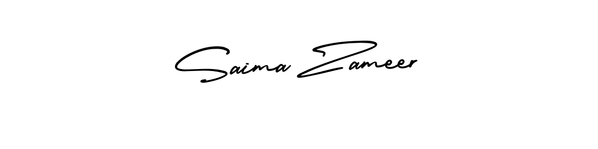 Make a short Saima Zameer signature style. Manage your documents anywhere anytime using AmerikaSignatureDemo-Regular. Create and add eSignatures, submit forms, share and send files easily. Saima Zameer signature style 3 images and pictures png