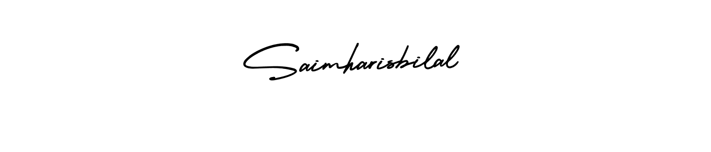 Create a beautiful signature design for name Saimharisbilal. With this signature (AmerikaSignatureDemo-Regular) fonts, you can make a handwritten signature for free. Saimharisbilal signature style 3 images and pictures png