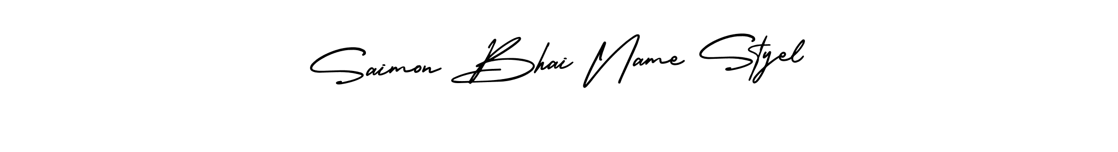 Make a short Saimon Bhai Name Styel signature style. Manage your documents anywhere anytime using AmerikaSignatureDemo-Regular. Create and add eSignatures, submit forms, share and send files easily. Saimon Bhai Name Styel signature style 3 images and pictures png