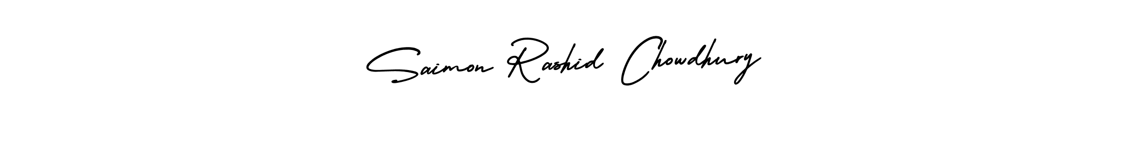 Make a beautiful signature design for name Saimon Rashid Chowdhury. With this signature (AmerikaSignatureDemo-Regular) style, you can create a handwritten signature for free. Saimon Rashid Chowdhury signature style 3 images and pictures png