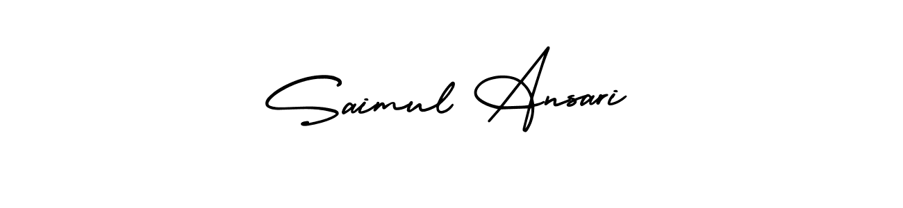 How to make Saimul Ansari name signature. Use AmerikaSignatureDemo-Regular style for creating short signs online. This is the latest handwritten sign. Saimul Ansari signature style 3 images and pictures png