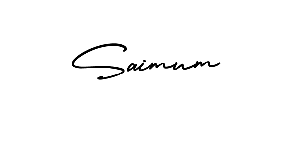 It looks lik you need a new signature style for name Saimum. Design unique handwritten (AmerikaSignatureDemo-Regular) signature with our free signature maker in just a few clicks. Saimum signature style 3 images and pictures png