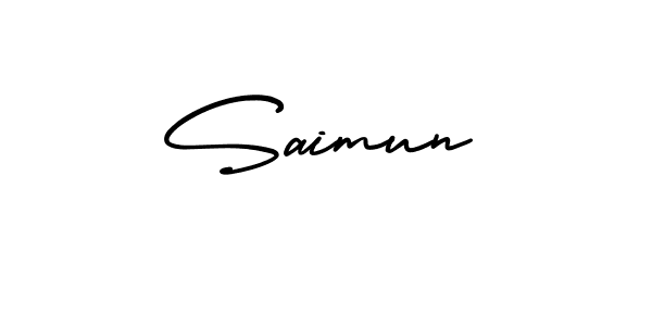 Use a signature maker to create a handwritten signature online. With this signature software, you can design (AmerikaSignatureDemo-Regular) your own signature for name Saimun. Saimun signature style 3 images and pictures png